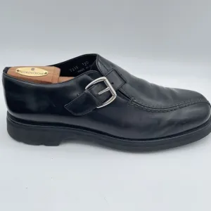 Cole Haan Black Leather Monk Strap Bicycle Toe Slip On with Vibram Soles Mens 12