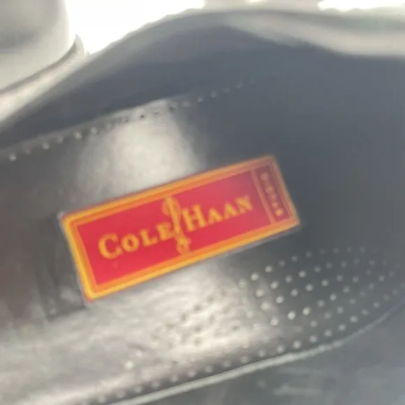 Cole Haan Black Leather Monk Strap Bicycle Toe Slip On with Vibram Soles Mens 12