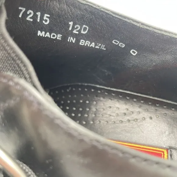 Cole Haan Black Leather Monk Strap Bicycle Toe Slip On with Vibram Soles Mens 12