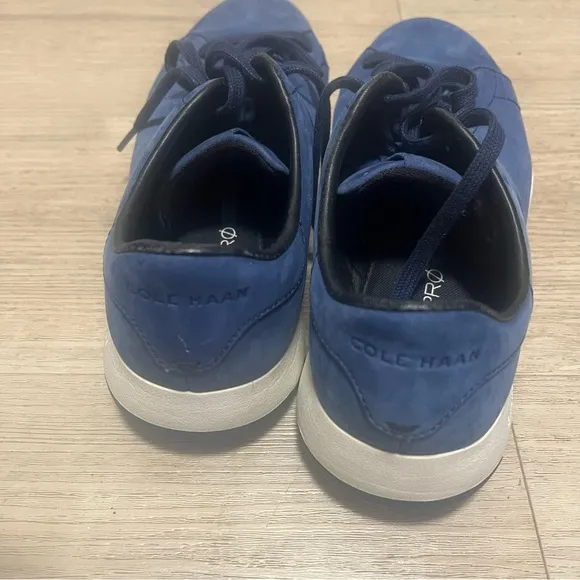 Cole Haan Grand Pro Blue Suede L Shoes Sneakers Mens Size 10 M
