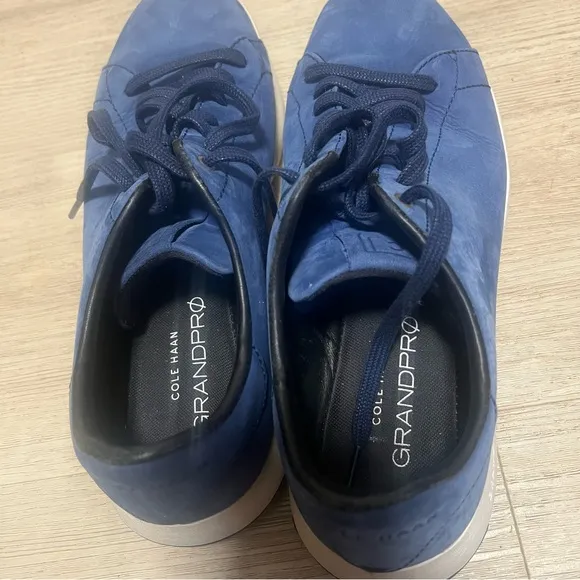 Cole Haan Grand Pro Blue Suede L Shoes Sneakers Mens Size 10 M