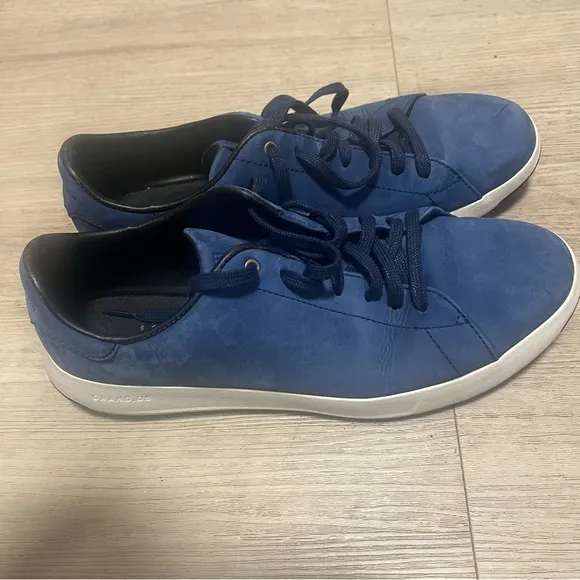 Cole Haan Grand Pro Blue Suede L Shoes Sneakers Mens Size 10 M