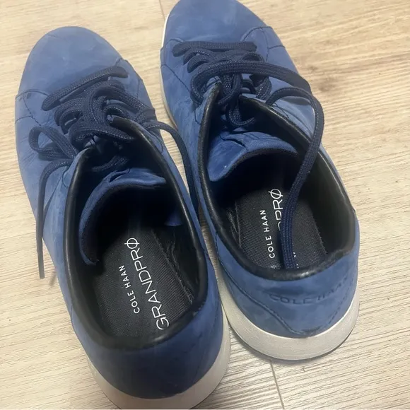 Cole Haan Grand Pro Blue Suede L Shoes Sneakers Mens Size 10 M