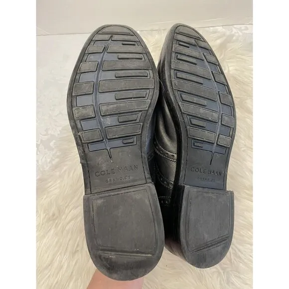 Cole‎ Haan Hamilton Grand Wingtip Oxford Double Black Comfort Shoe 11M C23751