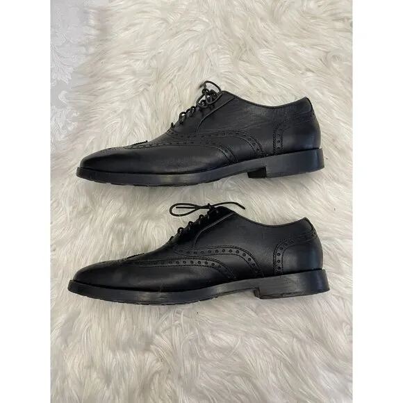 Cole‎ Haan Hamilton Grand Wingtip Oxford Double Black Comfort Shoe 11M C23751
