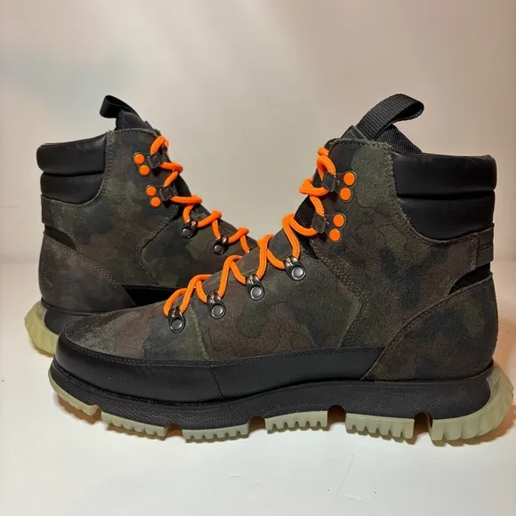 Cole Haan Mens 4.ZERØGRAND Camo Stitchlite Insulated Boots C31855 Mens SZ 10.5 W