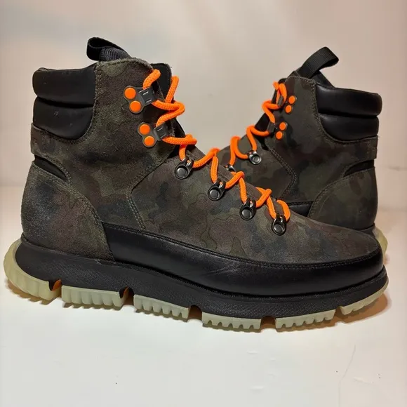 Cole Haan Mens 4.ZERØGRAND Camo Stitchlite Insulated Boots C31855 Mens SZ 10.5 W