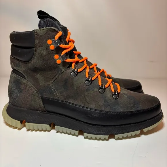 Cole Haan Mens 4.ZERØGRAND Camo Stitchlite Insulated Boots C31855 Mens SZ 10.5 W