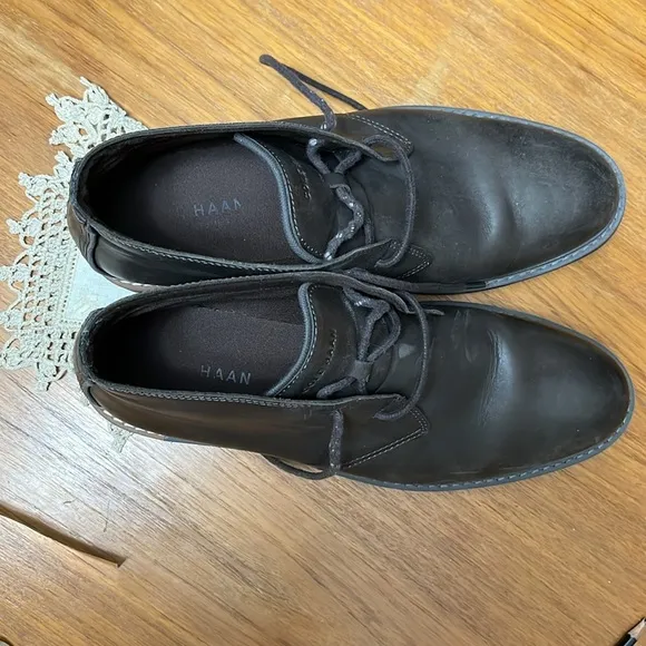 Cole Haan Men's Brown Leather Shoes Chukka 10.5