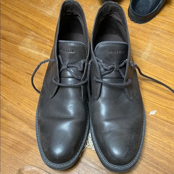 Cole Haan Men's Brown Leather Shoes Chukka 10.5