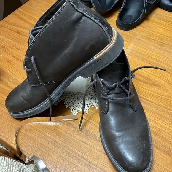 Cole Haan Men's Brown Leather Shoes Chukka 10.5