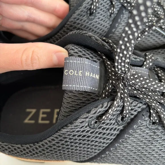 Cole Haan Men’s Zero Grand Atlantic Sneaker Black Gray lace up shoes size 10