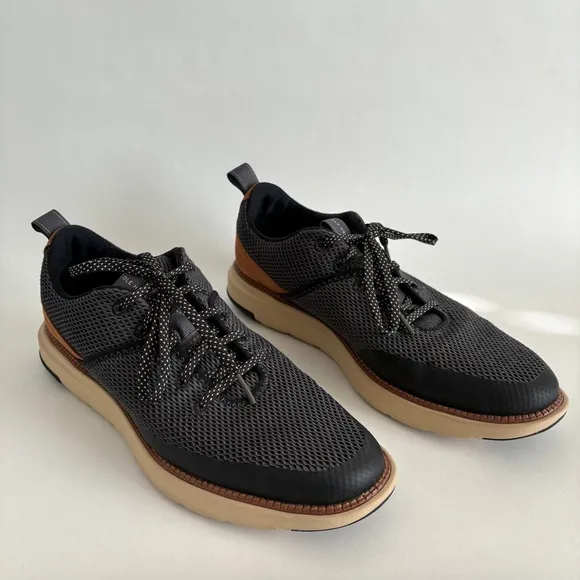 Cole Haan Men’s Zero Grand Atlantic Sneaker Black Gray lace up shoes size 10