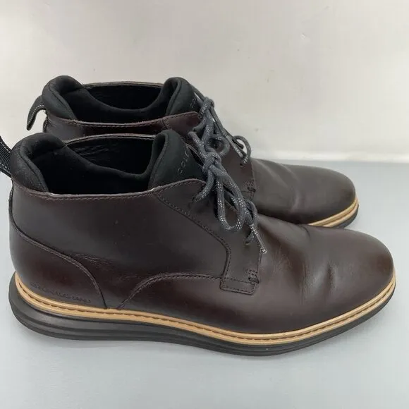 Cole Haan Original Grand Chukka Boots Waterproof Leather Brown Mens 8.5