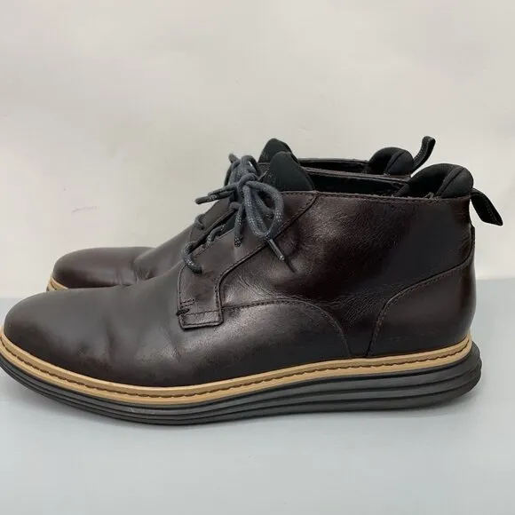 Cole Haan Original Grand Chukka Boots Waterproof Leather Brown Mens 8.5