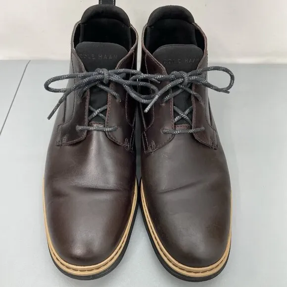 Cole Haan Original Grand Chukka Boots Waterproof Leather Brown Mens 8.5