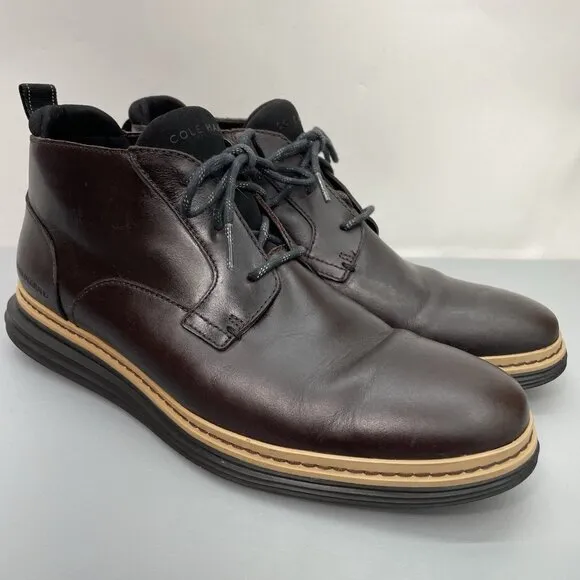 Cole Haan Original Grand Chukka Boots Waterproof Leather Brown Mens 8.5