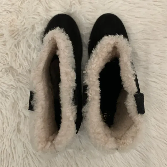Cole Haan Shearling Leather Ankle Boots