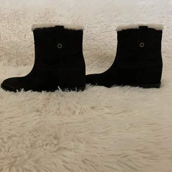 Cole Haan Shearling Leather Ankle Boots