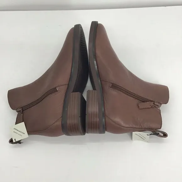 Cole Haan Women’s River Chelsea Leather Waterproof Bootie NWT Brown Size 5.5