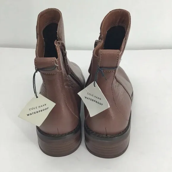 Cole Haan Women’s River Chelsea Leather Waterproof Bootie NWT Brown Size 5.5