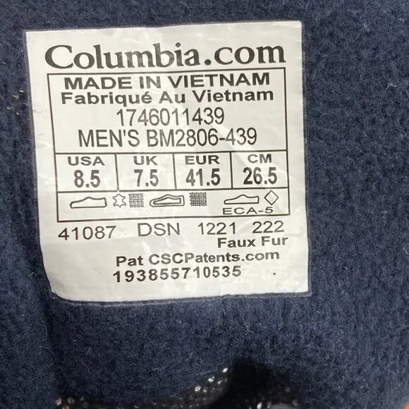 Columbia Blue Canvas Athletic Shoes | Men's Size 8.5