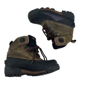 Columbia Bugabootoo Waterproof Winter Boots Womens Size 7 Green Leather Rubber