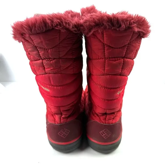 Columbia Heavenly Omni Heat Boots 12 Womens Red Waterproof Lace Up Bootie