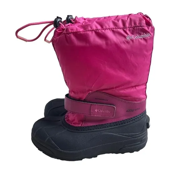 Columbia Powerbug Forty Waterproof Insulated Winter Snow Boots Girls Size 4