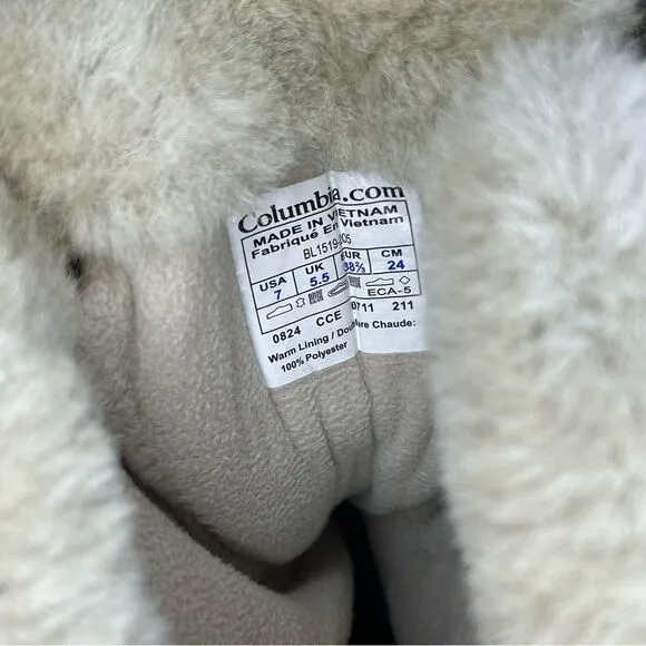 Columbia Sierra Summette brown insulated winter snow boots women’s shoe size 7