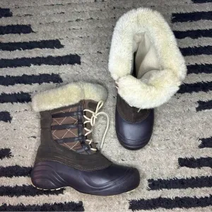 Columbia Sierra Summette brown insulated winter snow boots women’s shoe size 7