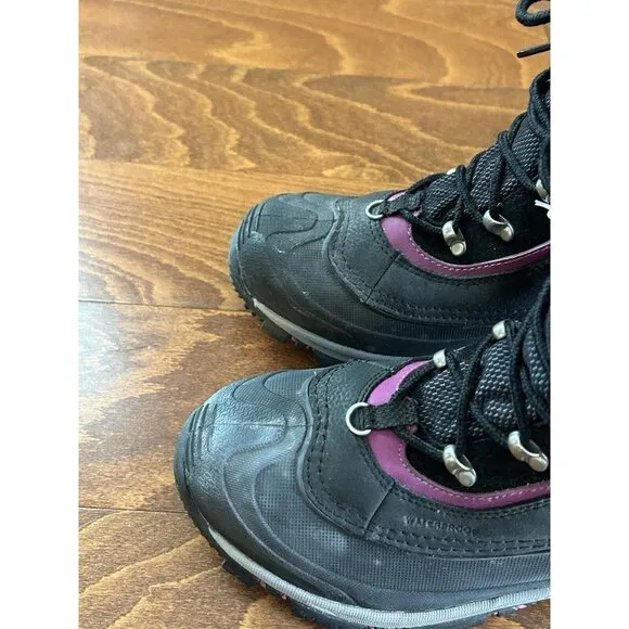 Columbia Snowboot 200g Insulated Waterproof Boots  Womens 9.5 Purple &amp; B…