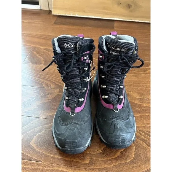 Columbia Snowboot 200g Insulated Waterproof Boots  Womens 9.5 Purple &amp; B…