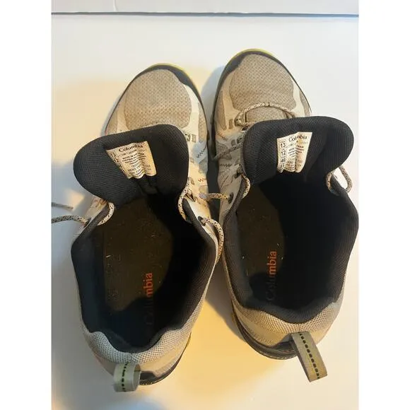 Columbia waterproof trail shoes gray orange size 13
