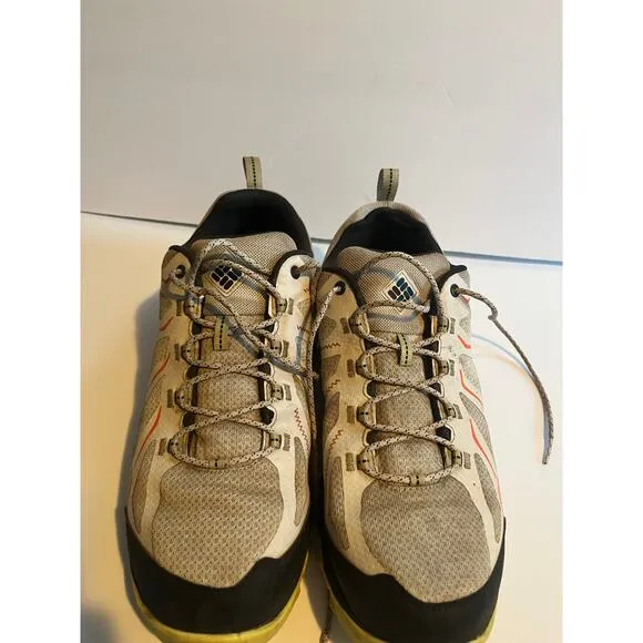 Columbia waterproof trail shoes gray orange size 13