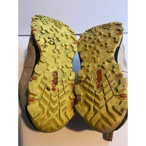 Columbia waterproof trail shoes gray orange size 13