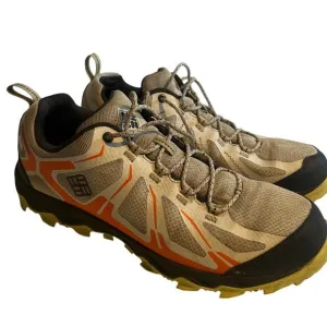 Columbia waterproof trail shoes gray orange size 13