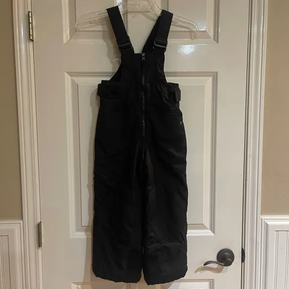 Columbia XCQ Youth Black Snow Ski Pants Bib Overalls Warm Insulated 4/5 Boy Girl