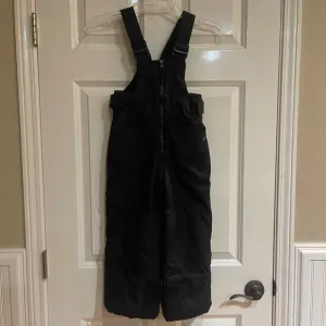 Columbia XCQ Youth Black Snow Ski Pants Bib Overalls Warm Insulated 4/5 Boy Girl