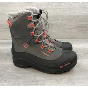 Columbia Youth Bugaboot III Gray Insulated Waterproof Winter Boots Size 6M