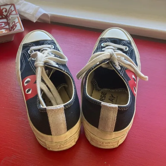 Comme De Garcons Play x Converse Black Low top size 5 iconic heart logo