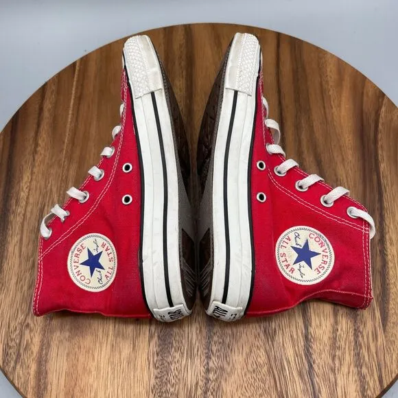 Converse All Star Chuck Taylor Shoes Womens Size 7 Red Hi Tops Sneakers