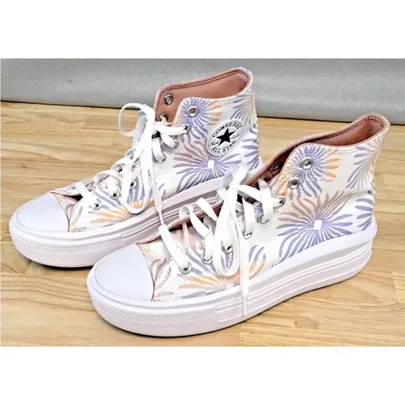 CONVERSE ALL STAR CTAS MOVE HI CANVAS FLORAL Shoes Women Size 9.5
