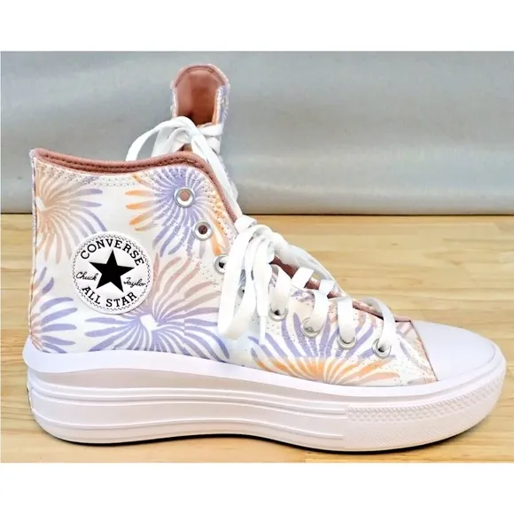 CONVERSE ALL STAR CTAS MOVE HI CANVAS FLORAL Shoes Women Size 9.5