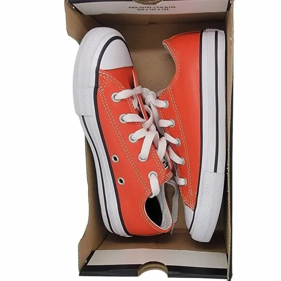 🤩Converse ALL STAR CTAS OX Sz 12 Toddler Shoes LEATHER RED Sneakers A04425C