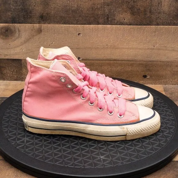 CONVERSE ALL STAR MADE IN USA DEADSTOCK 1980’S VINTAGE WOMENS SHOES PINK SZ 6