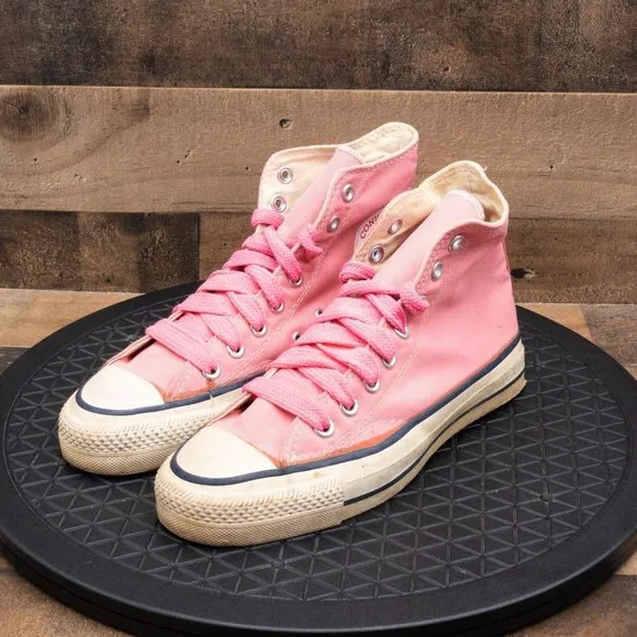 CONVERSE ALL STAR MADE IN USA DEADSTOCK 1980’S VINTAGE WOMENS SHOES PINK SZ 6