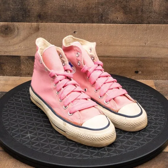 CONVERSE ALL STAR MADE IN USA DEADSTOCK 1980’S VINTAGE WOMENS SHOES PINK SZ 6
