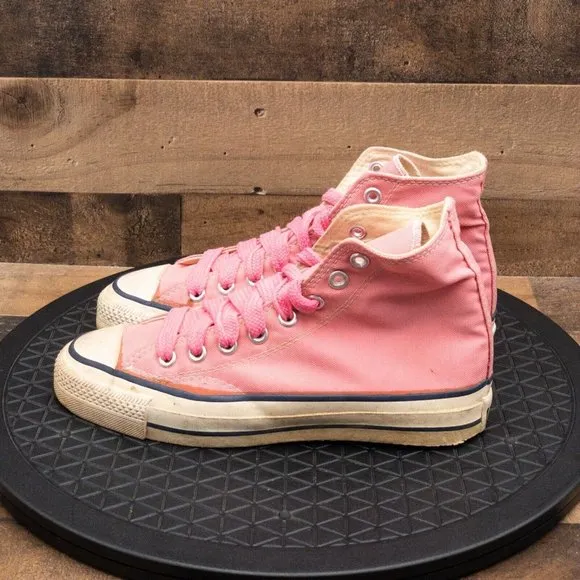 CONVERSE ALL STAR MADE IN USA DEADSTOCK 1980’S VINTAGE WOMENS SHOES PINK SZ 6