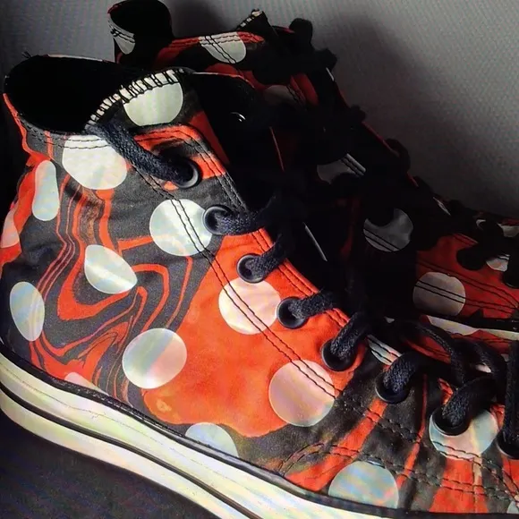 Converse All Star Mens Shoes Sneakers Polka Dot Suminagashi Pack Black 9 RARE